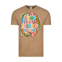Vintage Coffee going to therapy is cool Vintage Tee - NancyCooperArtShop