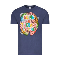 Vintage Denim going to therapy is cool Vintage Tee - NancyCooperArtShop