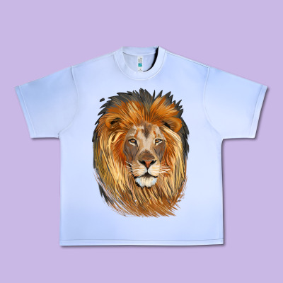 Lion Head Urban Heavy Tee Designed By Lillyallendesigns