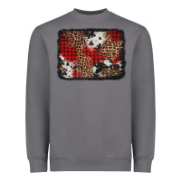 Storm distressed cowhide leopard christmas background Heavyweight Sweatshirt - Jasminsmagicworld