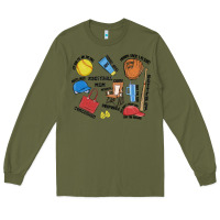 Army Green softball mom Long Sleeve Tee - MaliasSmallBusiness
