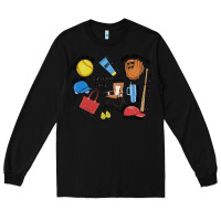 Black softball mom Long Sleeve Tee - MaliasSmallBusiness