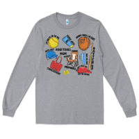 Heather Grey softball mom Long Sleeve Tee - MaliasSmallBusiness