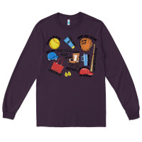 Plum softball mom Long Sleeve Tee - MaliasSmallBusiness