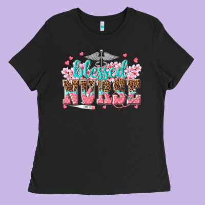 Blessed Nurse Ladies Tee Designed By Texasbilliewilder