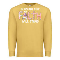 Antique Gold Oceans Deep My Faith Will Stand Premium Sweatshirt - Bettercallsaul