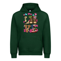 Forest Green love valentine's day army boots olivia Urban Hoodie - OliviaCreatesArt