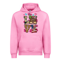 Fuchsia Pink love valentine's day army boots olivia Urban Hoodie - OliviaCreatesArt