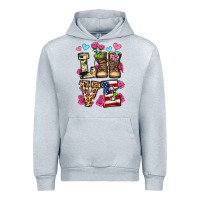 Heather Grey love valentine's day army boots olivia Urban Hoodie - OliviaCreatesArt