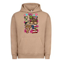 Pigment Burro love valentine's day army boots olivia Urban Hoodie - OliviaCreatesArt