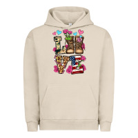 Pigment French Oak love valentine's day army boots olivia Urban Hoodie - OliviaCreatesArt