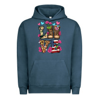Pigment Midnight Navy love valentine's day army boots olivia Urban Hoodie - OliviaCreatesArt
