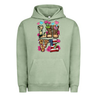 Pigment Oil Green love valentine's day army boots olivia Urban Hoodie - OliviaCreatesArt