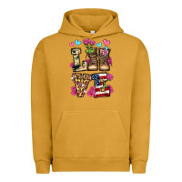 Pigment Peanut Butter love valentine's day army boots olivia Urban Hoodie - OliviaCreatesArt