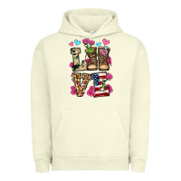 Pigment Pistachio love valentine's day army boots olivia Urban Hoodie - OliviaCreatesArt