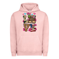 Pigment Salmon love valentine's day army boots olivia Urban Hoodie - OliviaCreatesArt