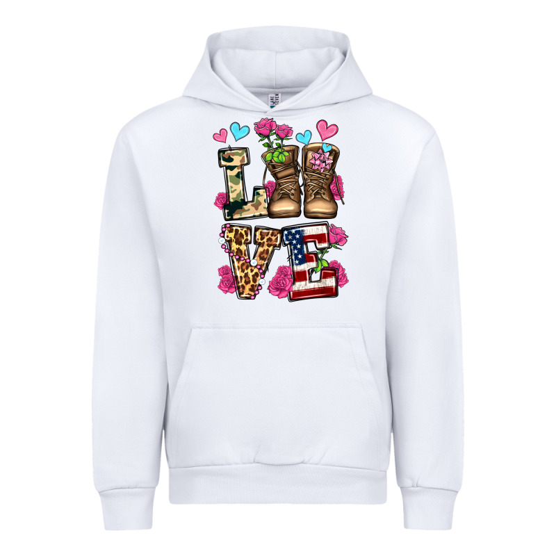 Love Valentine's Day Army Boots Olivia Urban Hoodie by OliviaCreatesArt | Teevron