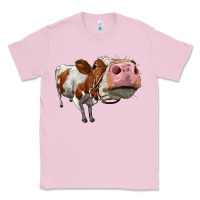 Bubblegum Pink cute simmental cow Classic Tee - LillyAllenDesigns