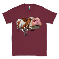 Burgundy cute simmental cow Classic Tee - LillyAllenDesigns