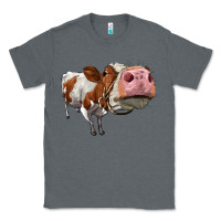 Charcoal Heather cute simmental cow Classic Tee - LillyAllenDesigns