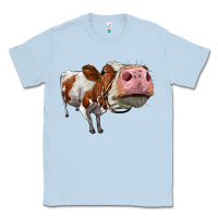 Dusty Blue cute simmental cow Classic Tee - LillyAllenDesigns
