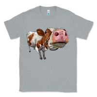 Heather Grey cute simmental cow Classic Tee - LillyAllenDesigns