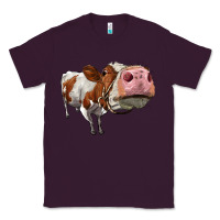 Plum cute simmental cow Classic Tee - LillyAllenDesigns