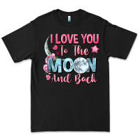 Black i love you to the moon and back Premium Tee - FaDigitalArtStudio