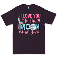 Plum i love you to the moon and back Premium Tee - FaDigitalArtStudio
