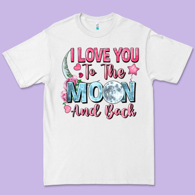 I Love You To The Moon And Back Premium Tee Designed By Fadigitalartstudio
