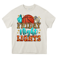 Cream friday night lights basketball Heavy Core Tee - Zillion Design Studio