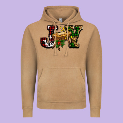 Joy With Baby Jesus Ado Vintage Hoodie Designed By Adodesignshop