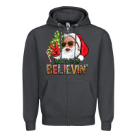 Smoke Don't Stop Believing Santa Zipper Hoodie - BundleAndBundleShop