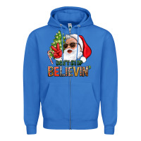 True Royal Don't Stop Believing Santa Zipper Hoodie - BundleAndBundleShop