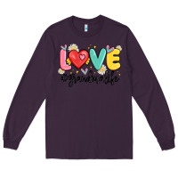Plum love grandma life Long Sleeve Tee - MaliasSmallBusiness