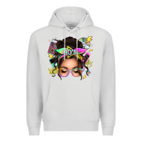 Dove Grey 90s messy bun Premium Hoodie - texasbilliewilder