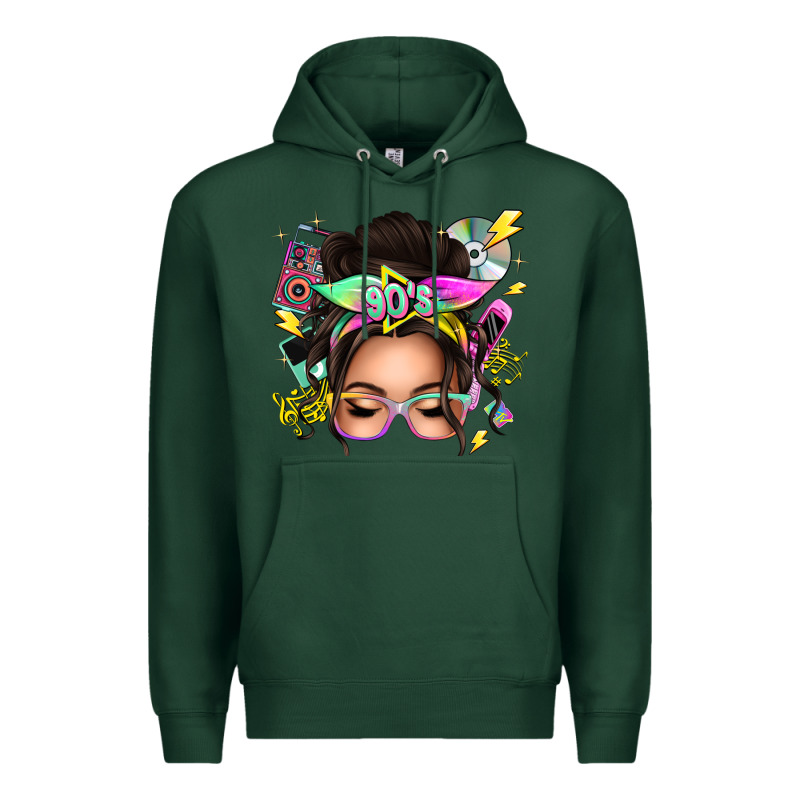 90s Messy Bun Premium Hoodie by texasbilliewilder | Teevron