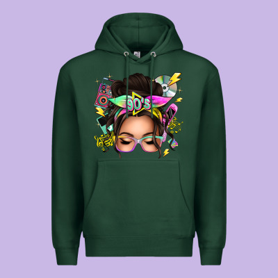 90s Messy Bun Premium Hoodie Designed By Texasbilliewilder