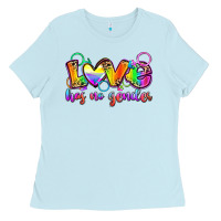 Baby Blue love has no gender Ladies Tee - Zillion Design Studio