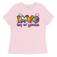 Bubblegum Pink love has no gender Ladies Tee - Zillion Design Studio