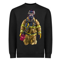 Black Firefighter Heavyweight Sweatshirt - LillyAllenDesigns