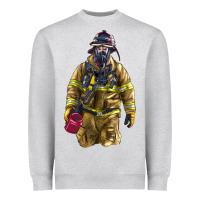 Heather Grey Firefighter Heavyweight Sweatshirt - LillyAllenDesigns