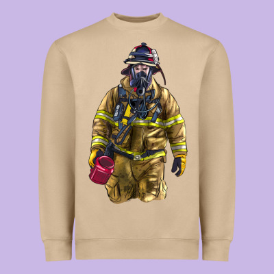 Firefighter Heavyweight Sweatshirt Designed By Lillyallendesigns