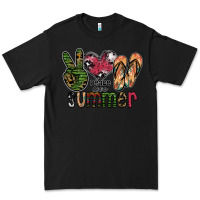 Black peace love summer Premium Tee - SublimationCraftShop