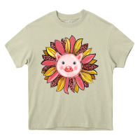 Mossy pig sunflower Heavy Core Tee - RanaPortraitStore