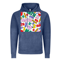 Vintage Denim math seamless pattern Vintage Hoodie - BundleAndBundleShop