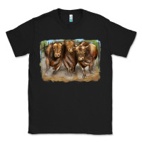 Black 3 red angus bulls Classic Tee - LillyAllenDesigns
