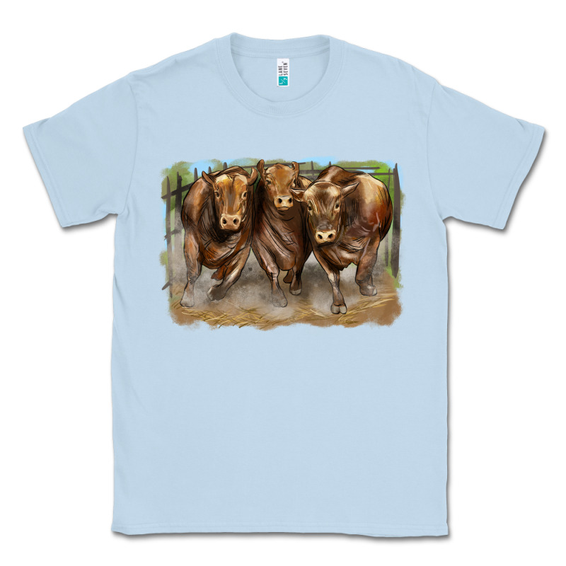 3 Red Angus Bulls Classic Tee by LillyAllenDesigns | Teevron