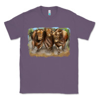 Lavender 3 red angus bulls Classic Tee - LillyAllenDesigns