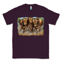 Plum 3 red angus bulls Classic Tee - LillyAllenDesigns